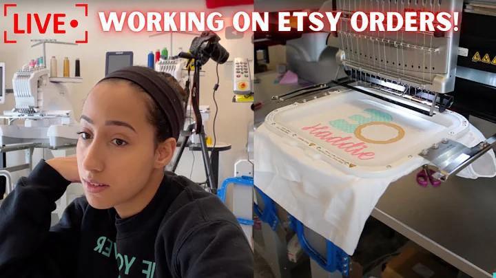 Working On Etsy Orders With Melco EMT16X Embroidery Machine | Testing New Equipment! Work With Me