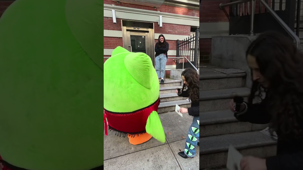 Duo the Owl surprises a learner, Duolingo