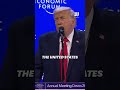 Trump at Davos Touts U.S. “ECONOMIC MIRACLE” #davos #europe #economy