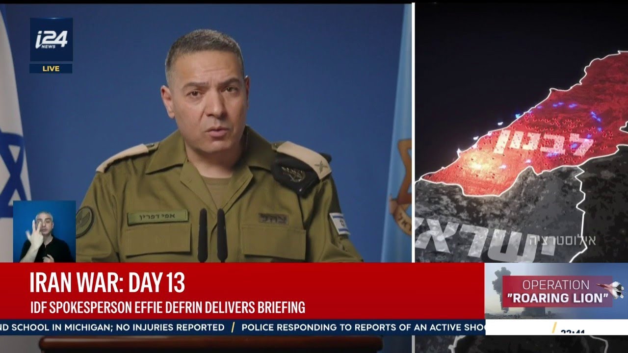 IDF spokesperson delivers nightly briefing - YouTube