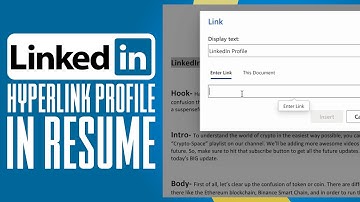How To Hyperlink LinkedIn Profile In Resume (2025) Full Guide