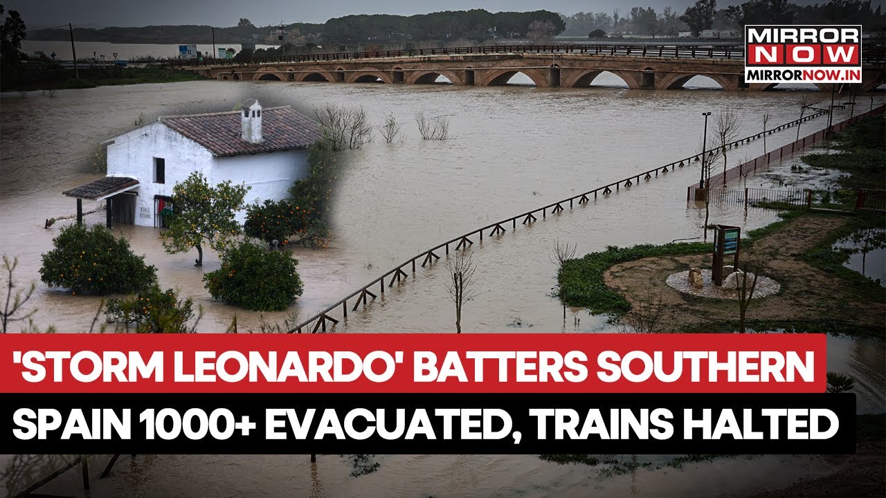 Storm Leonardo: Widespread Flood Hits Spain's Andalucía Region, 1000+ Evacuated; Red Alert Issued