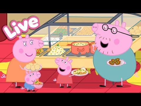 🍎 Peppa Pig Best Bites LIVE! 🐷 Peppa’s Food & Cooking Moments |  Tales Full Episodes 24/7