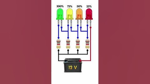 12v battery Laval indicator light #diy #viralshorts 💯👍💡 #edm #anime