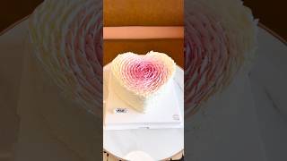 The process of making the Internet celebrity gradient heart cake!  Cake tutorial Learn baking with