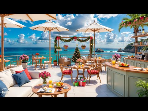 Morning Jazz At Seaside Cafe Ambience Elegant Bossa Nova Music Ocean Waves For Positive Moods