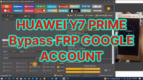 HUAWEI Y7 PRIME TRT  L21A Bypass FRP GOOGLE ACCOUNT with UNLOCKTOOL
