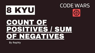 #python  : 8 kyu  Count of positives - sum of negatives Details