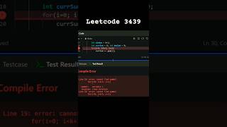 Leetcode 3439 medium in 30 seconds 💡🔎 #leetcode #coding #dsa #shorts