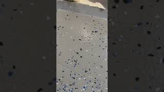 ASMR Epoxy & Paint chips Flooring Practice Sample! #diy #shorts #asmr #fyp #amazing #art