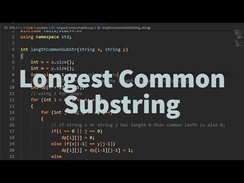 Longest Common Substring | Dynamic Programming
