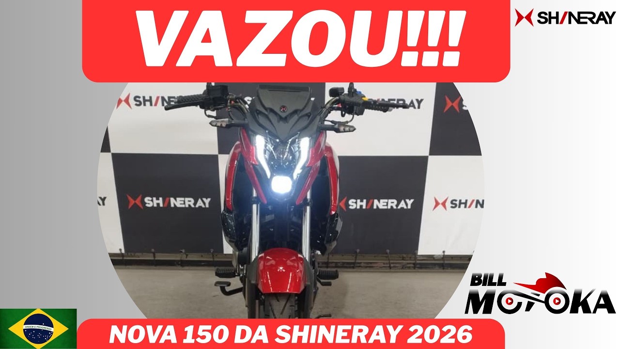 VAZOU!!! Nova 150 SHINERAY 2026, antes do lançamento oficial.