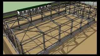 SketchUp Steel Warehouse From The Ground Up Model: SketchUp 8 Animation: SketchUp 8 Detailed, precise dimension model with complex scenes.