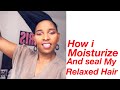How I Moisturize and Seal my Relaxed hair (Keracare)