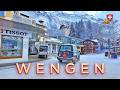 Switzerland WENGEN 📍 Experience the Winter Streets in Jungfrau Region 4K Snow Mountains Walking Tour