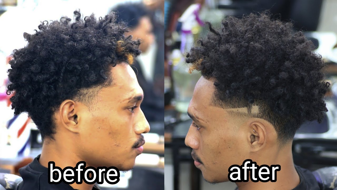 Potong Rambut Tapper cara potong rambut taper di rambut kriting anti rasis # ...