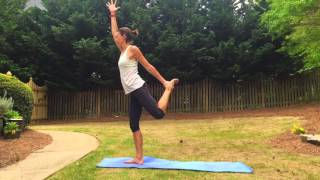 Yogaflow Dancers Pose To Revolved Hand To Foot Pose
