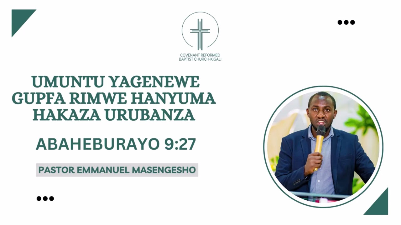 UMUNTU YAGENEWE GUPFA RIMWE HANYUMA HAKAZA URUBANZA | 06.10.2023 | Pastor Emmanuel Masengesho