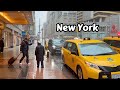 Walking in the rain flash flood warning new york city umbrella and traffic sounds for sleeping