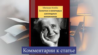 Комментарии к статье М. Кляйн &quot;Заметки о некоторых шизоидных механизмах&quot;