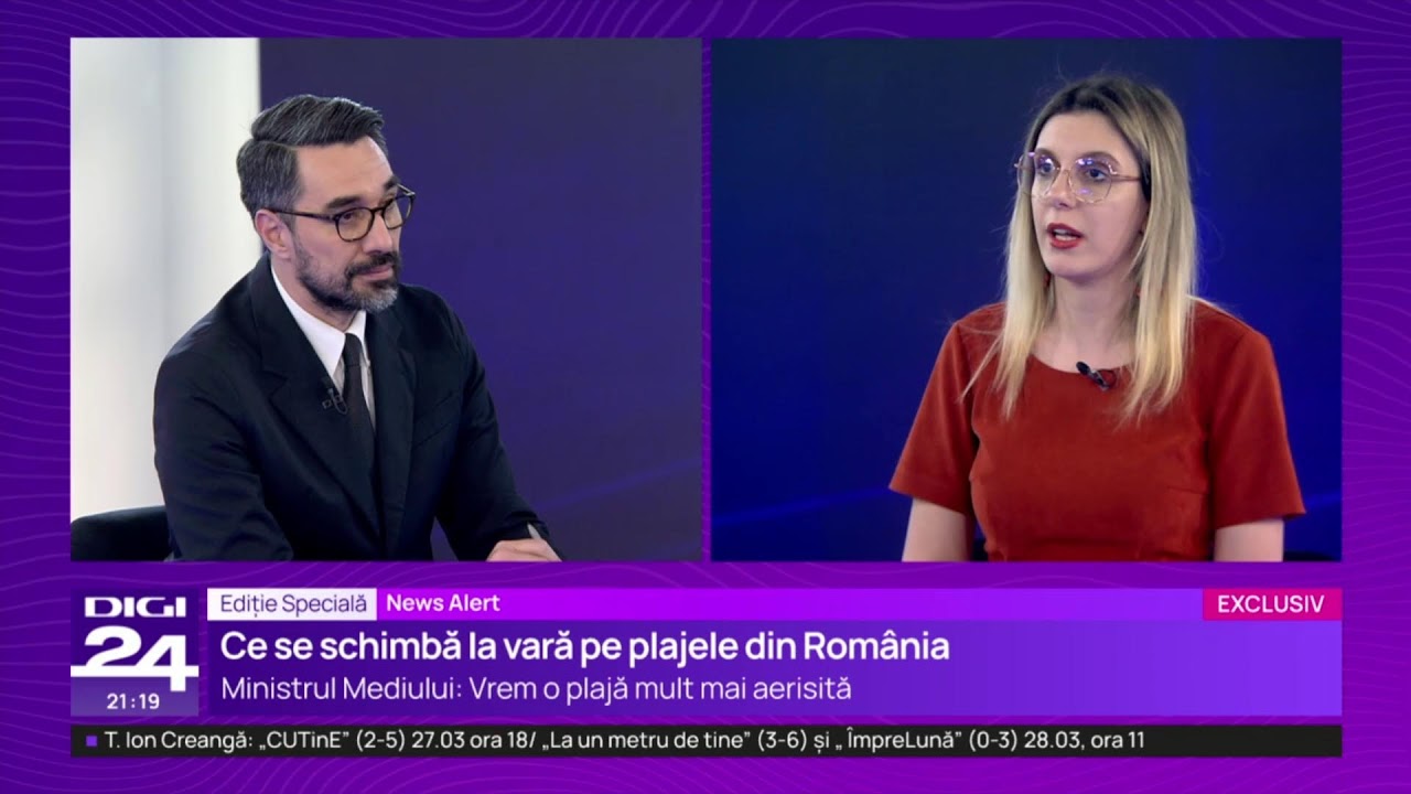 Ministra Mediului, Diana Buzoianu, în direct la Digi24