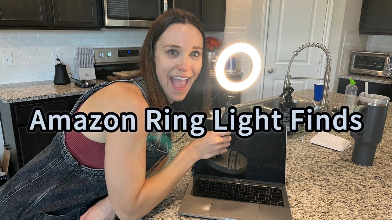 Amazon review of this desk ring light for Zoom and video calls 