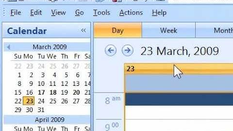 How to open calendar from the navigation pane in Outlook