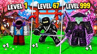 I Went From NOOB to MAX LEVEL in Roblox +1 Katana Evolution!