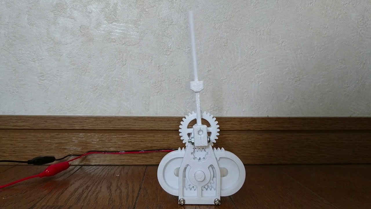 二重ラック欠歯歯車往復運動機構を用いたメトロノーム (Metronome with a Double Rack Segment Gear  Reciprocating Mechanism)