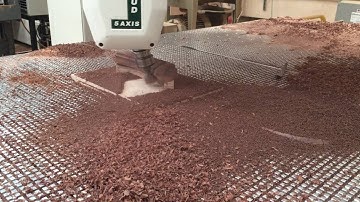 5-axis helical stair railing