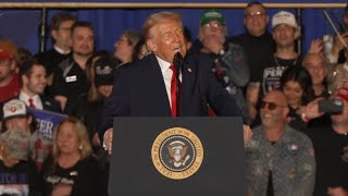 President Trump touts job growth, falling prices in speech