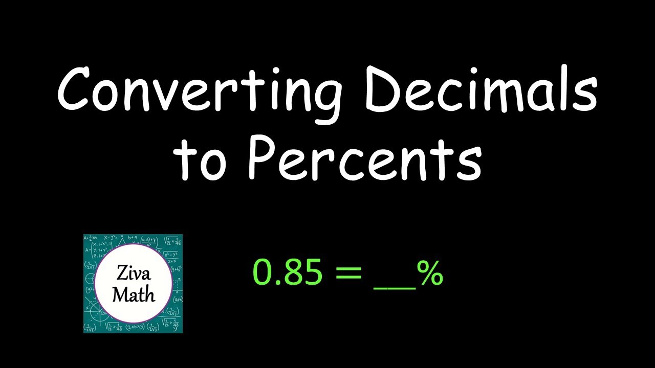 Converting Decimals to Percents | How to Turn Decimals into Percents ...