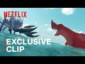 The sea beast  exclusive monster battle clip  netflix