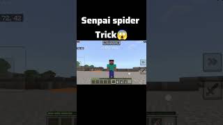 senpai spider MLG trick 😱#minecraft