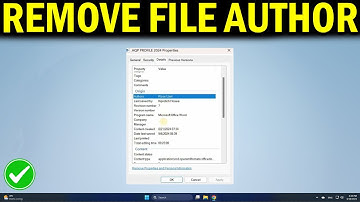 How To Remove Author From the File Properties