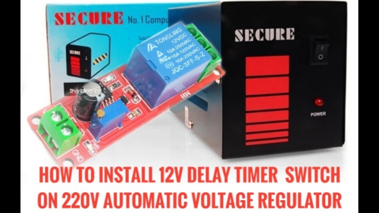 How to install 12v delay timer switch inside the AVR - YouTube