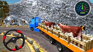 Animal Truck Trasport Uphill Cargo Truck Sim Driving Simulator Android Gameplay screenshot 5