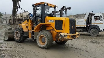 JCB Backhoe Loader and Bulldozer Loading Gravel in Dump Truck - Working on Sandy Place -Dozer Video
