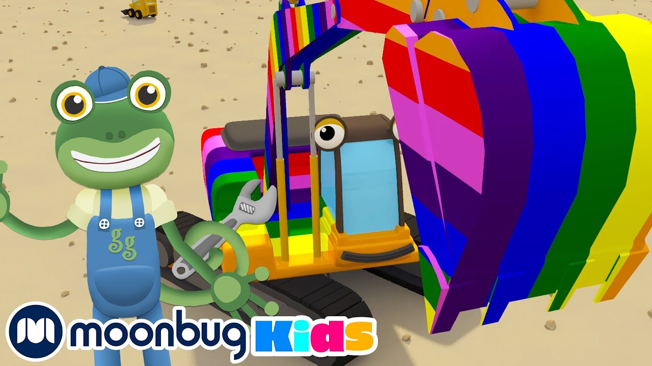 Gecko's Garage Songs Rainbow Excavator Song Nursery Rhymes & Kids