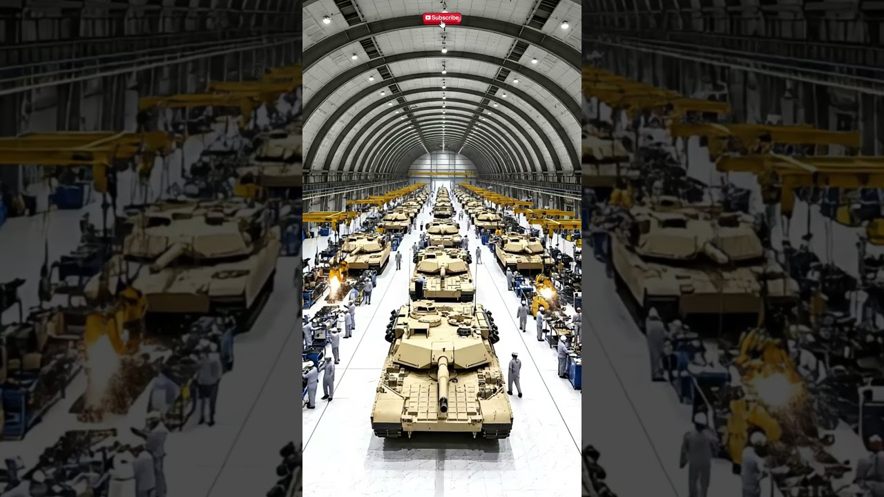 Massive tank production line! See hundreds of battle 