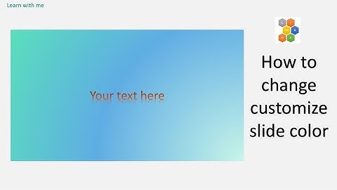 how to change customize slide color | solid Fill | gradient Fill | PowerPoint || @learnwithme