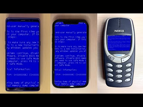 Windows error BSOD meme on 20 mobile devices
