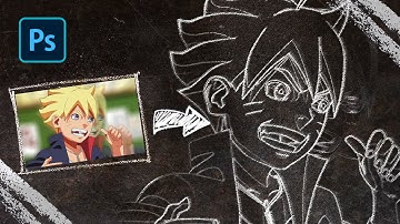 Photoshop Chalk effect 1 MINUTES Tutorial - Easy Tutorial