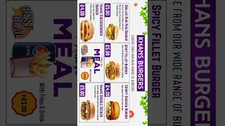 Modern Restaurant Menu Board &amp; Animated Screen Menu Design