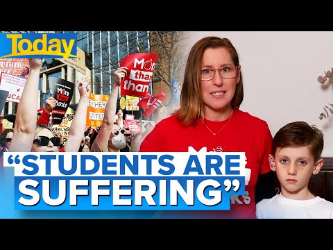 NSW teachers strike as students ‘suffer’ because of staff shortage | Today Show Australia