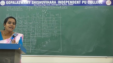 STATISTICS | 1st PUC | CH 06 | ANALYSIS OF BI VARIATE DATA | S05