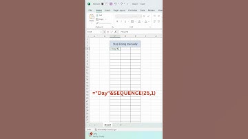 How to Use SEQUENCE in Excel #shorts #trending #excel