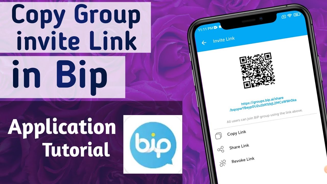 How to Copy Group invite Link in BiP App Tutorial in Hindi