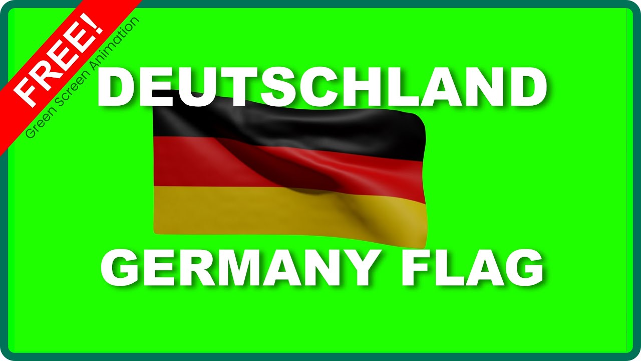 ✅ GERMANY FLAG 🇩🇪 Green Screen Waving 3D DEUTSCHLAND 1080p Video FULL HD Animation FREE No Copyright