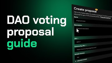 DAO governance voting proposal guide
